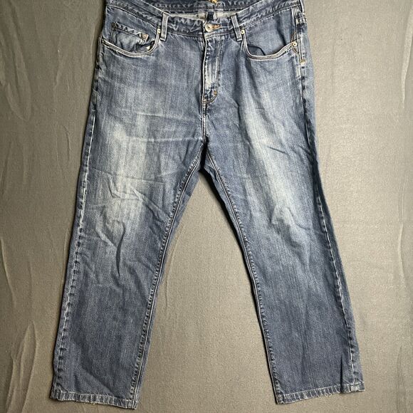 Tommy Bahama Standard Mens Blue Jeans Coin‎ Pocket Denim Straight Leg Size 36x28 - Picture 1 of 9